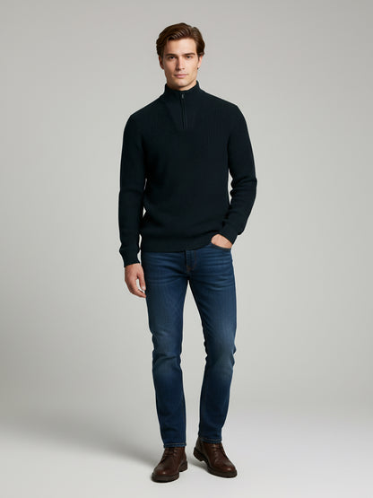 Celio* Men Green Solid Regular Fit Cotton Sweaters