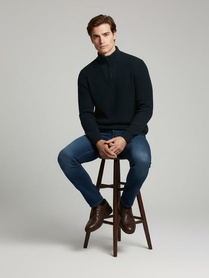 Celio* Men Green Solid Regular Fit Cotton Sweaters