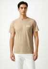 Celio* Men Beige Printed Oversized Cotton T-shirt
