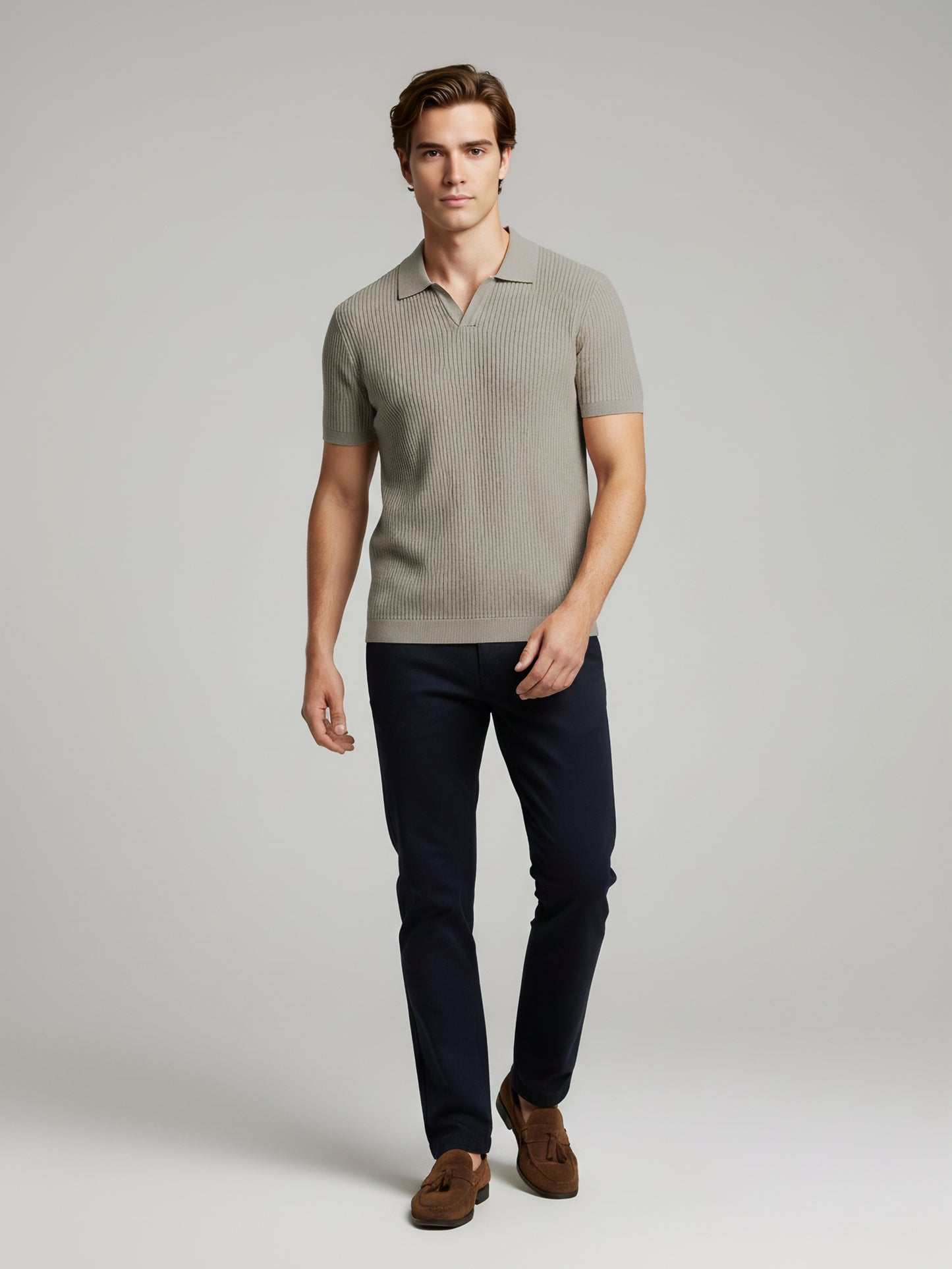 Celio Men Beige Solid Regular Fit Cotton T-Shirts