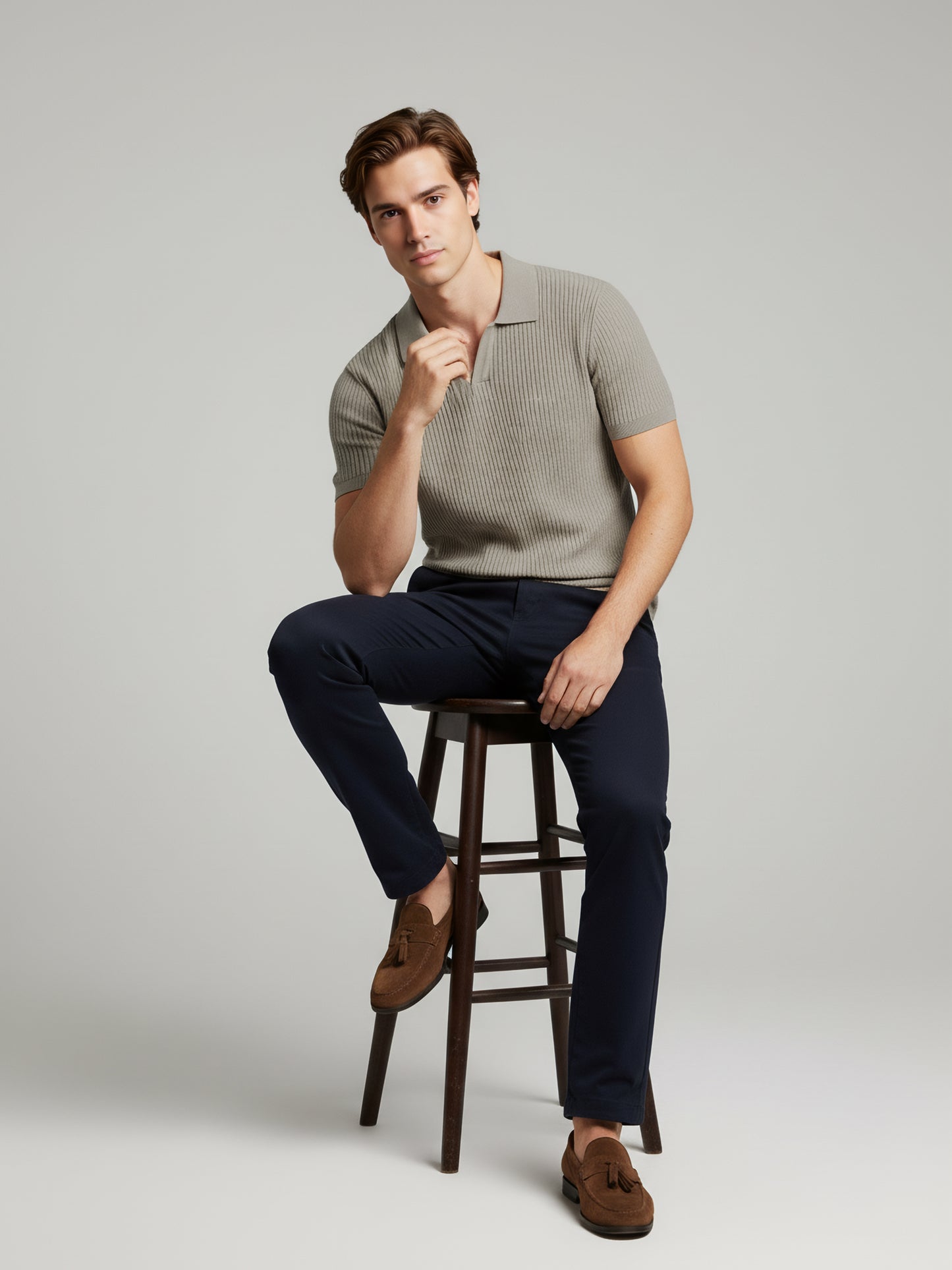 Celio Men Beige Solid Regular Fit Cotton T-Shirts