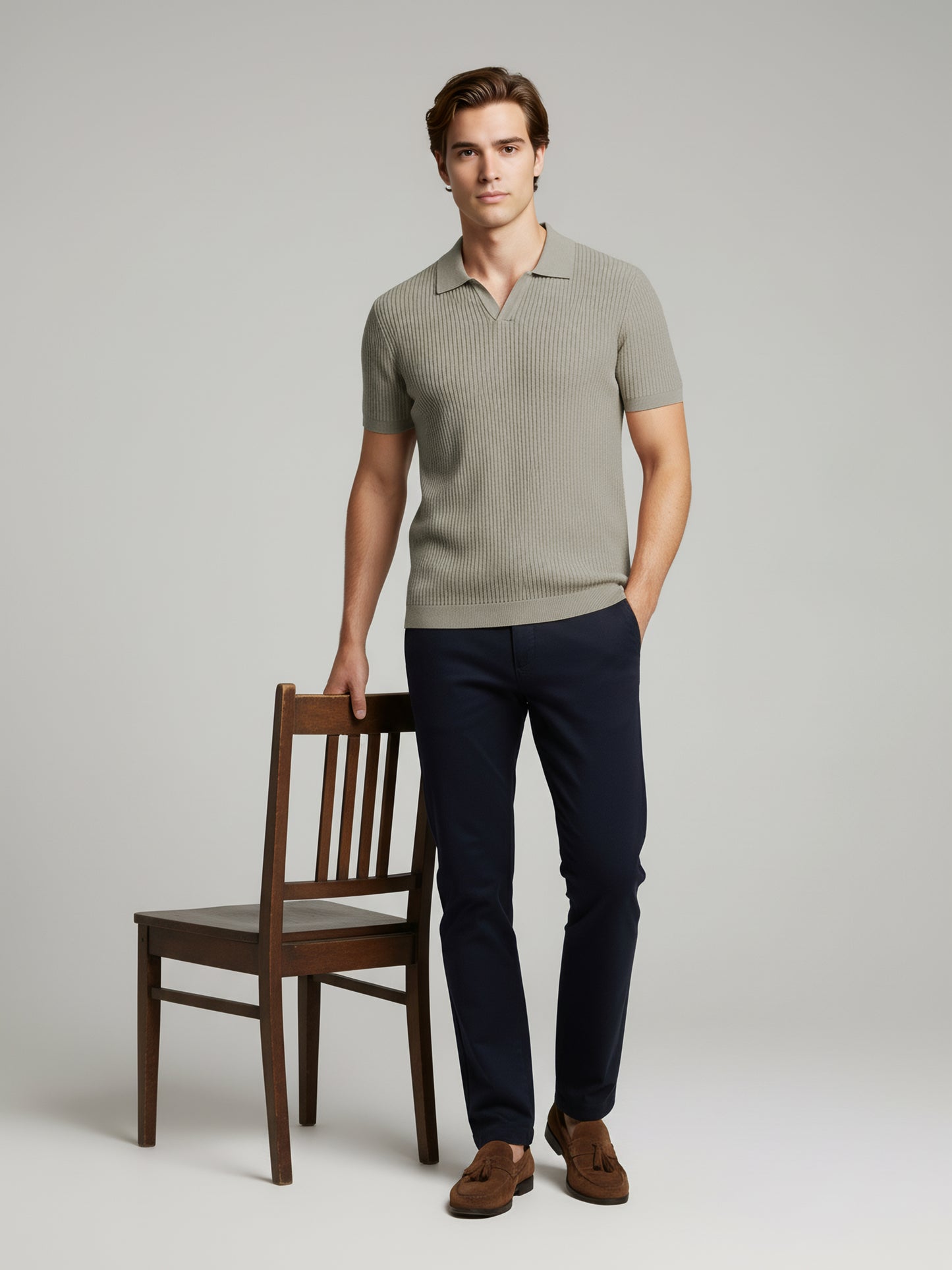 Celio Men Beige Solid Regular Fit Cotton T-Shirts