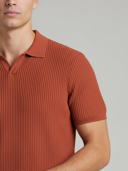 Celio Men Red Solid Regular Fit Cotton T-Shirts