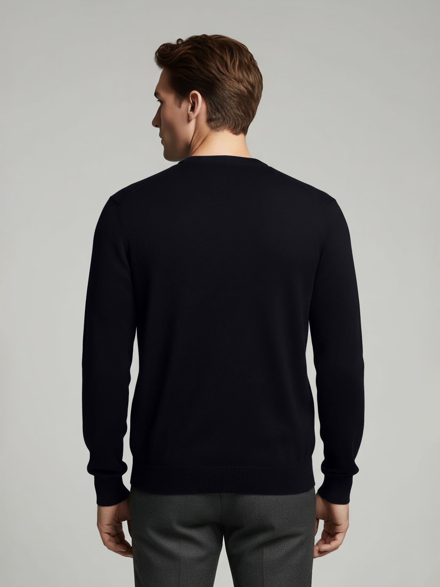 Celio* Men Black Solid Regular Fit Cotton Sweaters