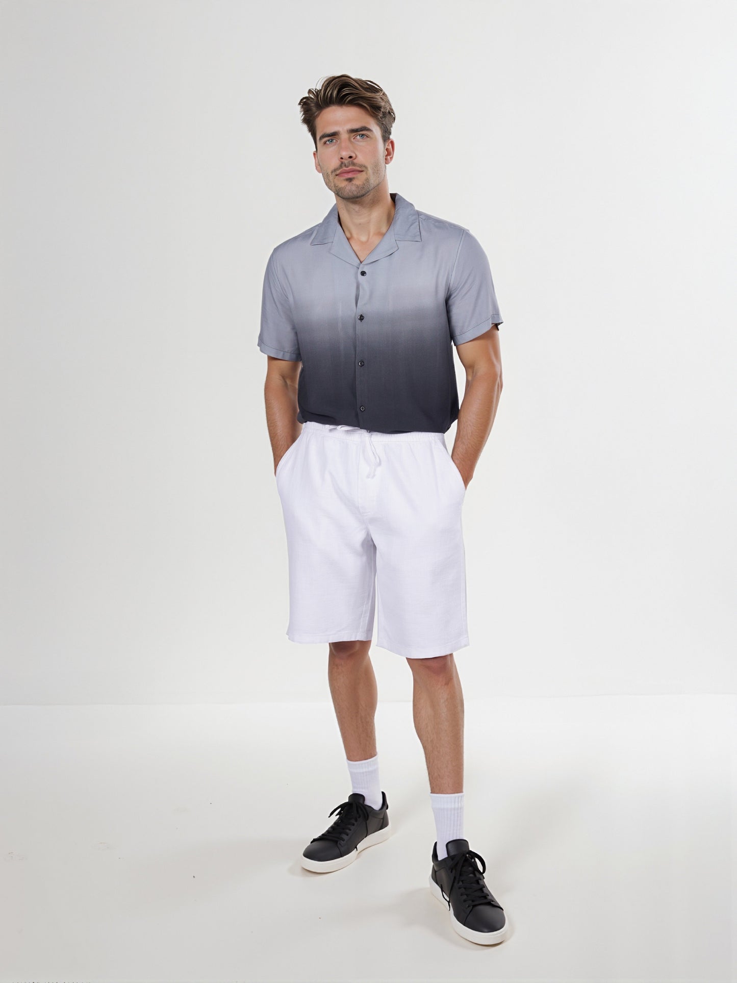 Celio* Cotton Regular Fit White Bermuda