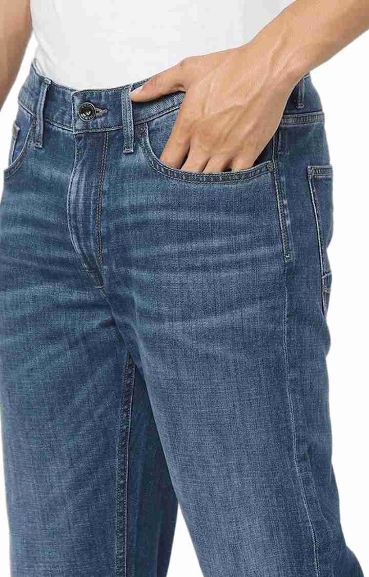 Blue Straight Slim Fit Soft Touch Jeans