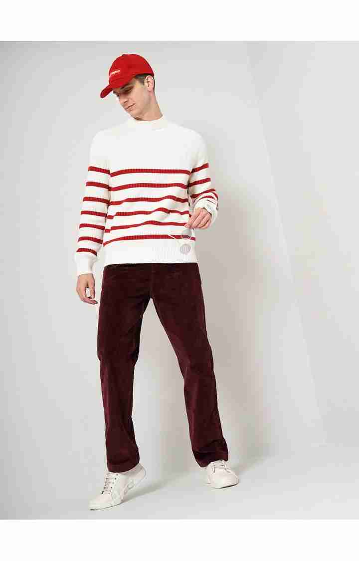 Maroon Regular Fit Trousers