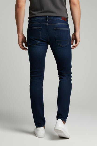 Celio Men Blue Solid Skinny Fit Cotton Jeans