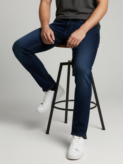 Celio Men Blue Solid Skinny Fit Cotton Jeans