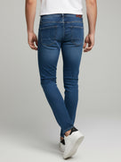 Celio* Blue Skinny Fit Solid Cotton Jeans for Men