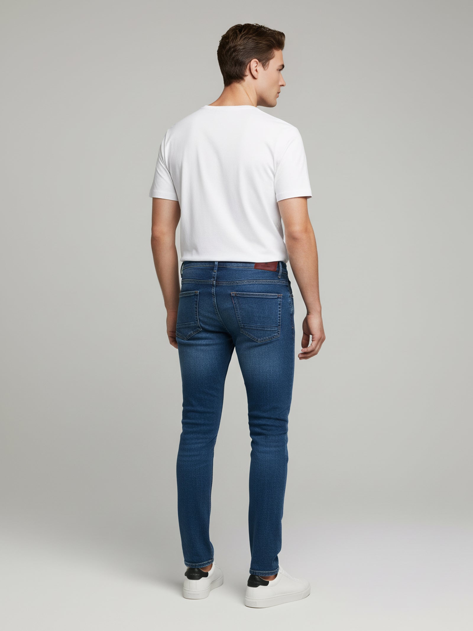 Celio* Blue Skinny Fit Solid Cotton Jeans for Men