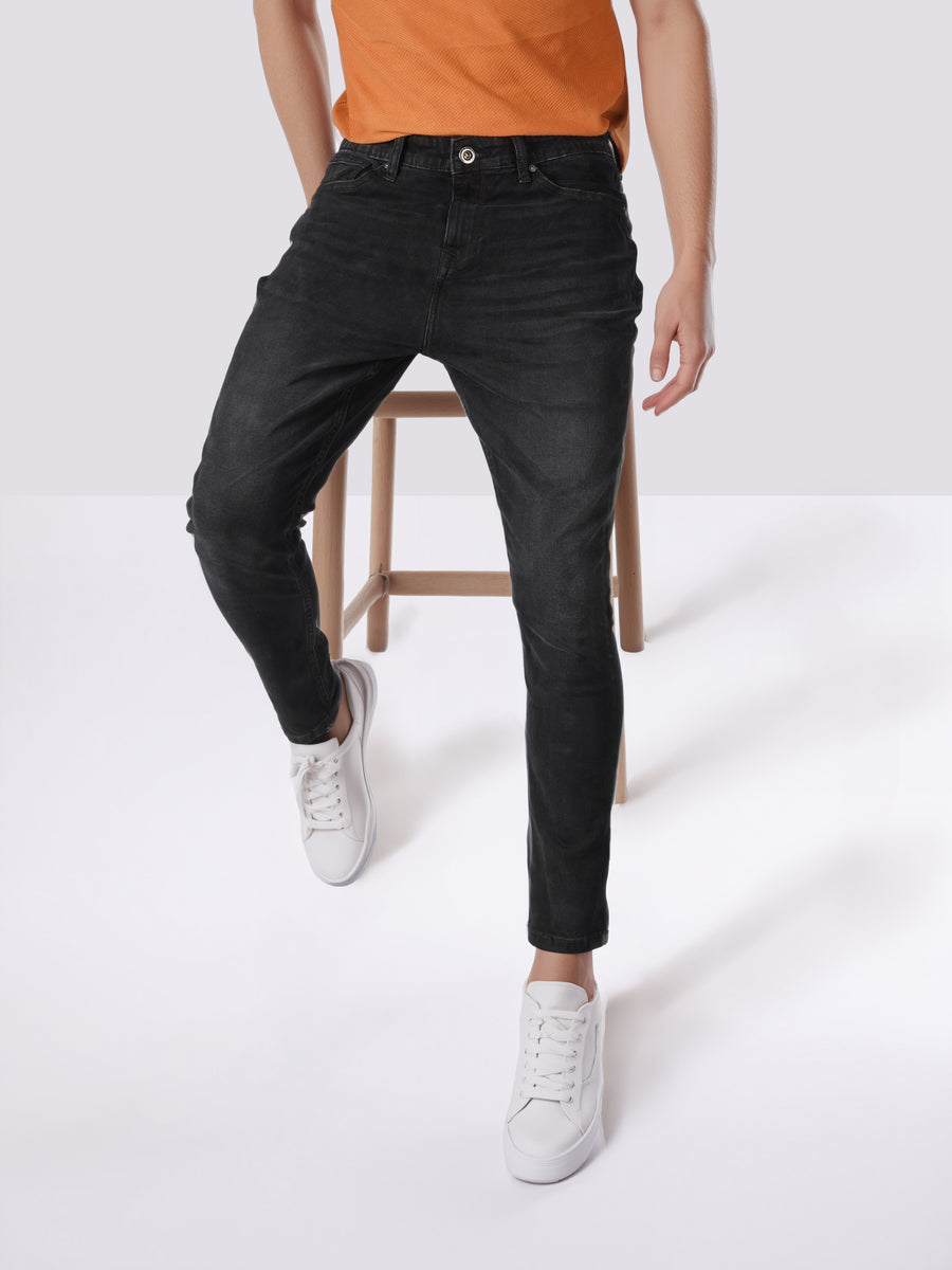 Celio* Skinny Fit Cotton Men Solid Black Jeans