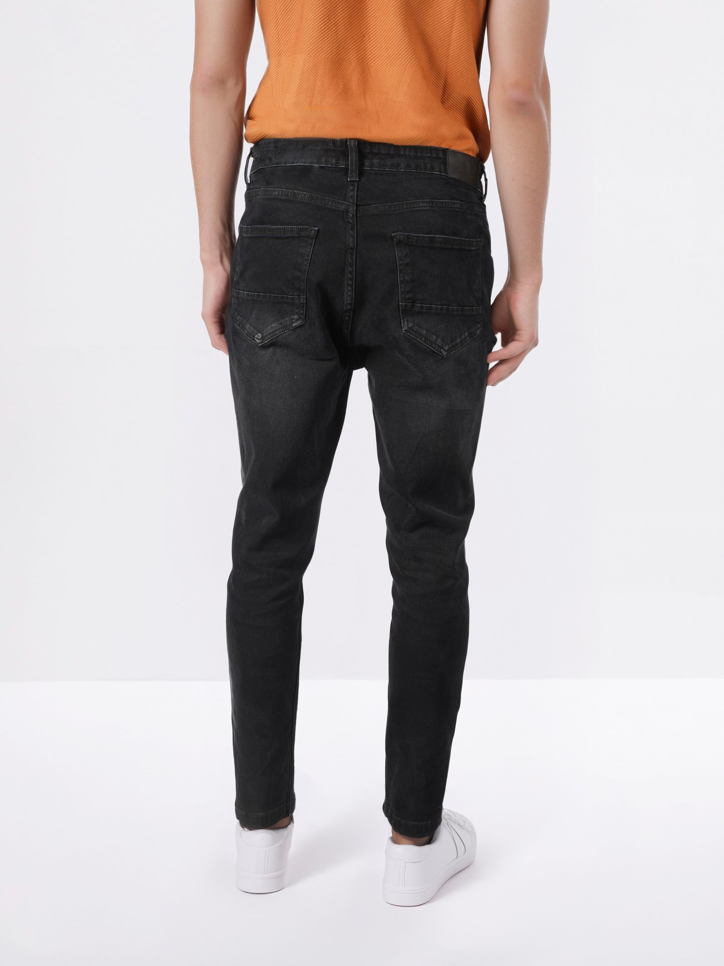 Celio* Men Black Solid Skinny Fit Cotton Jeans