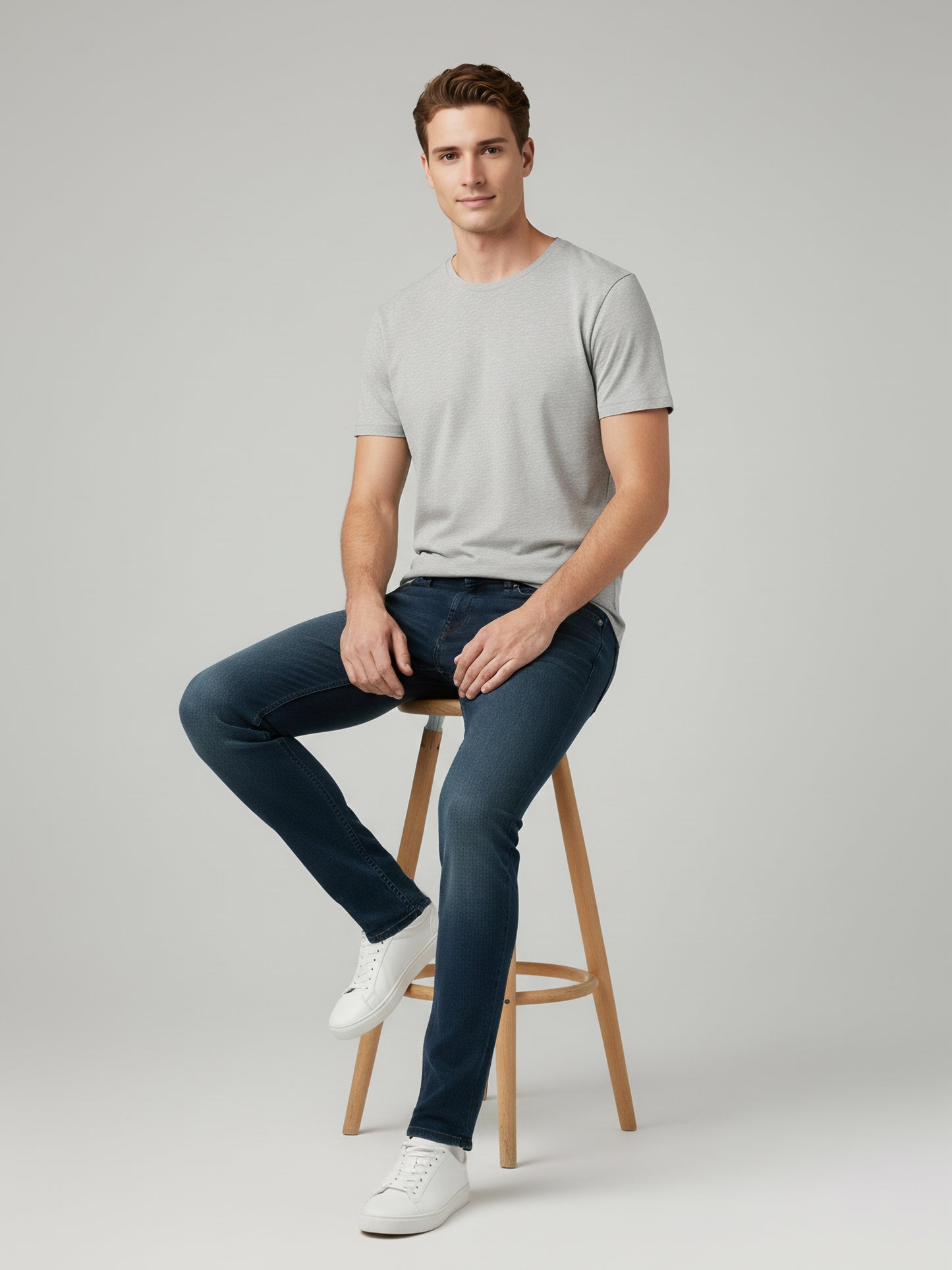 Celio* Men  Blue Solid Skinny Fit Cotton Jeans