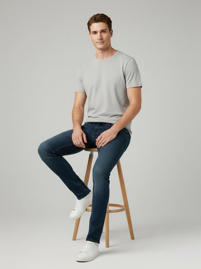 Celio* Men  Blue Solid Skinny Fit Cotton Jeans