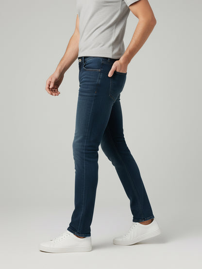 Celio* Men  Blue Solid Skinny Fit Cotton Jeans