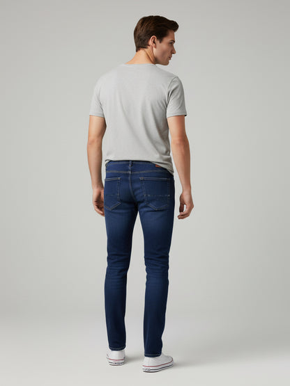 *Celio Men Blue Solid Skinny Fit Cotton Jeans