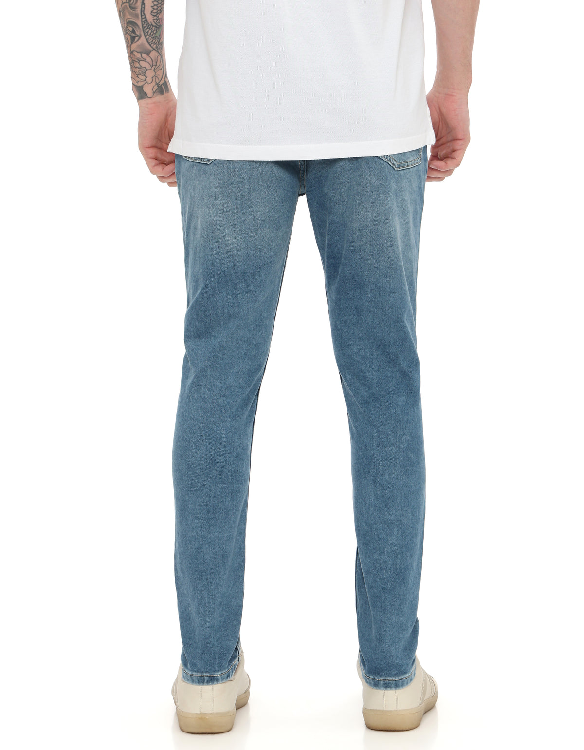 Skinny Fit Cotton Dobby Jeans - Blue