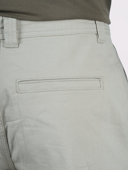 Celio* Men Beige Solid Baggy Fit Cotton Trousers