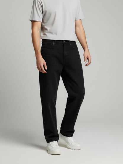 Celio* Men  Black Solid balloon-fit Cotton Jeans