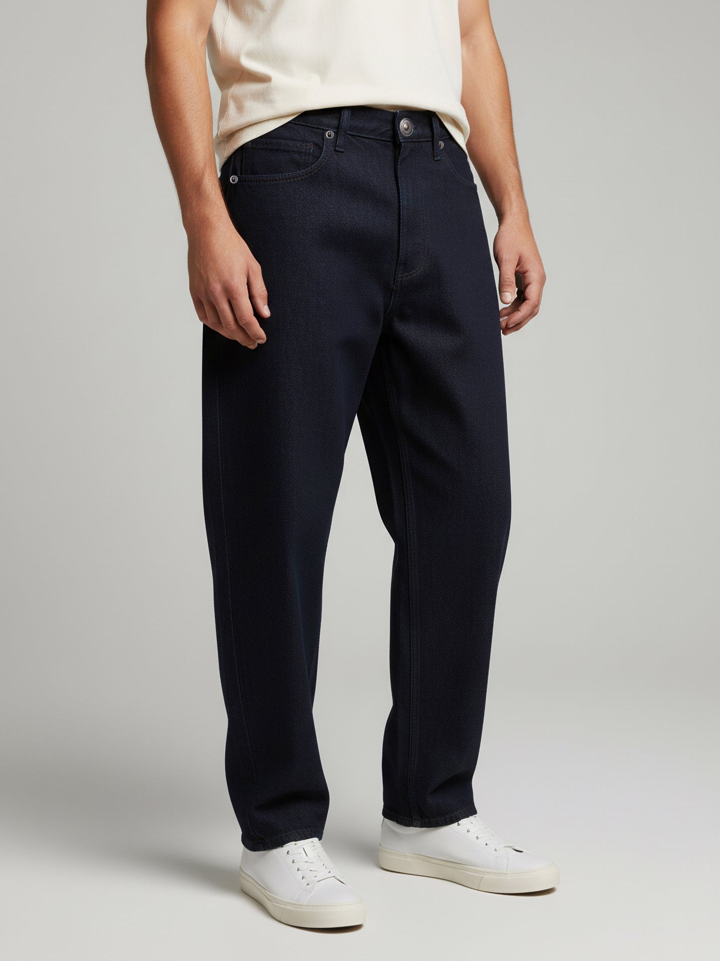 Celio* Men  Black Solid balloon-fit Cotton Jeans