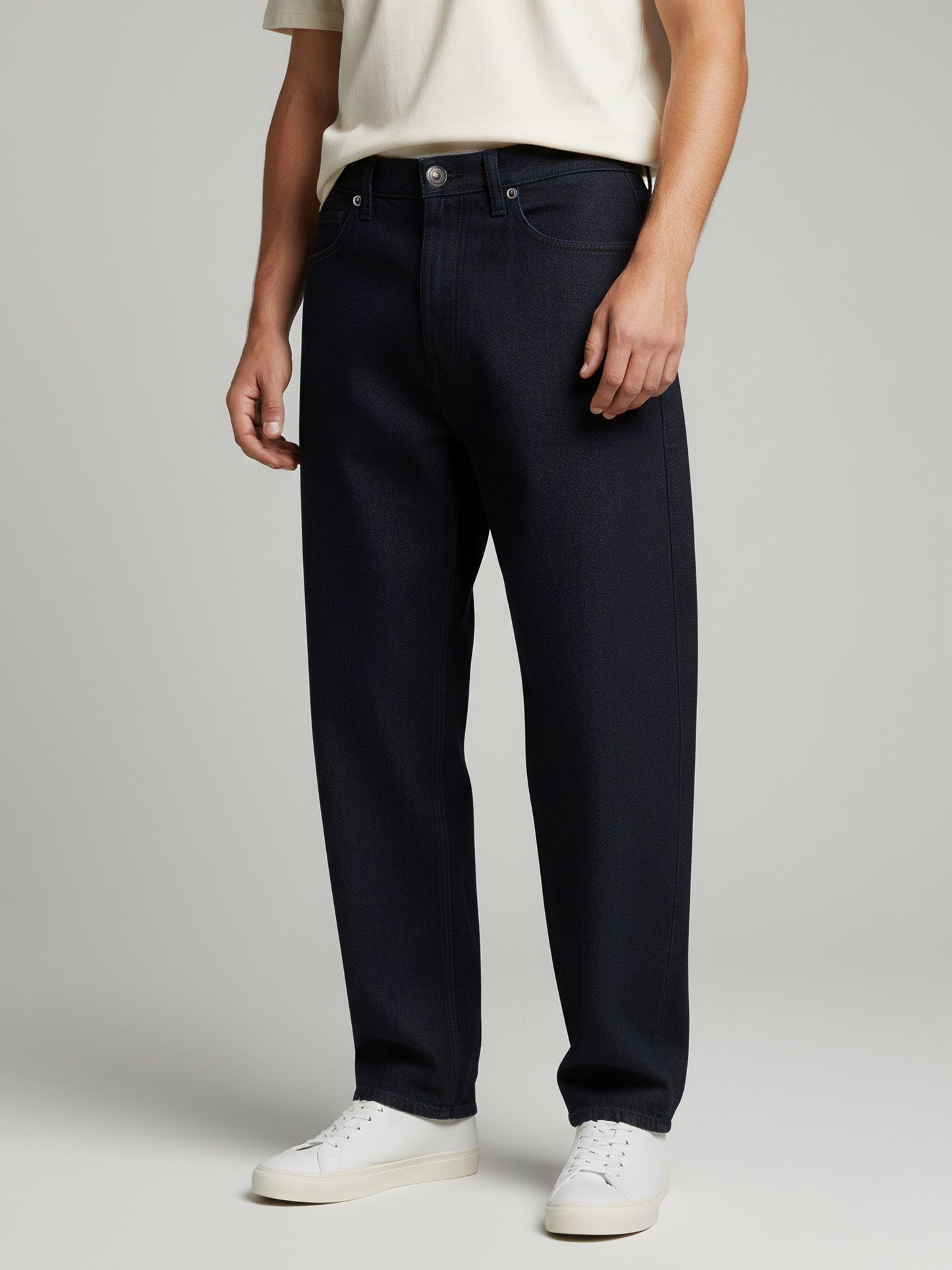 Celio* Men  Black Solid balloon-fit Cotton Jeans