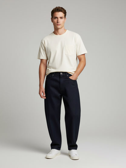 Celio* Men  Black Solid balloon-fit Cotton Jeans