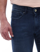Celio* Blue Cotton Slim Fit Solid Jeans for Men