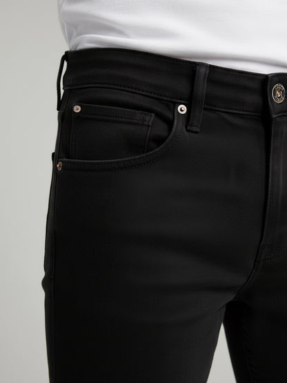 Celio* Men Black Solid Straight Fit Cotton Jeans