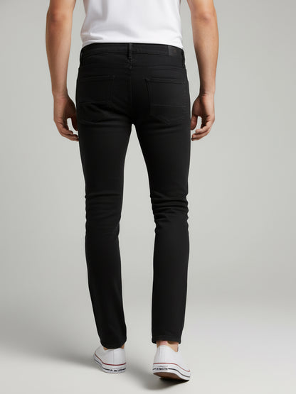Celio* Men Black Solid Straight Fit Cotton Jeans