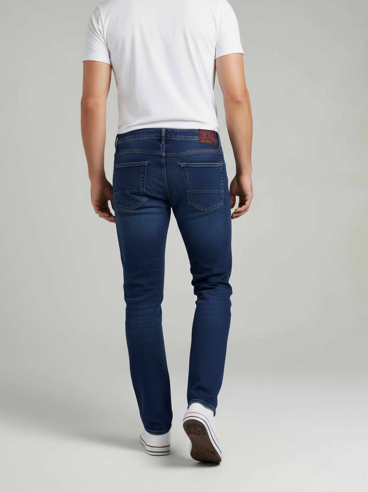 Celio* Men  Blue Solid Bootcut Cotton Jeans