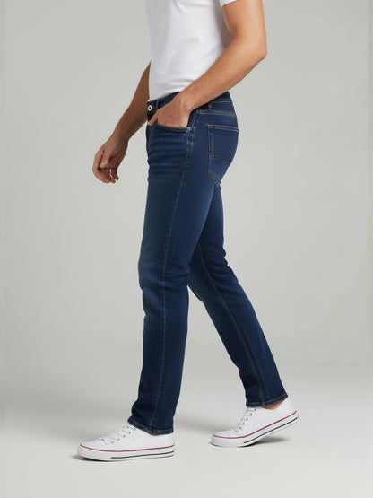 Celio* Men  Blue Solid Bootcut Cotton Jeans