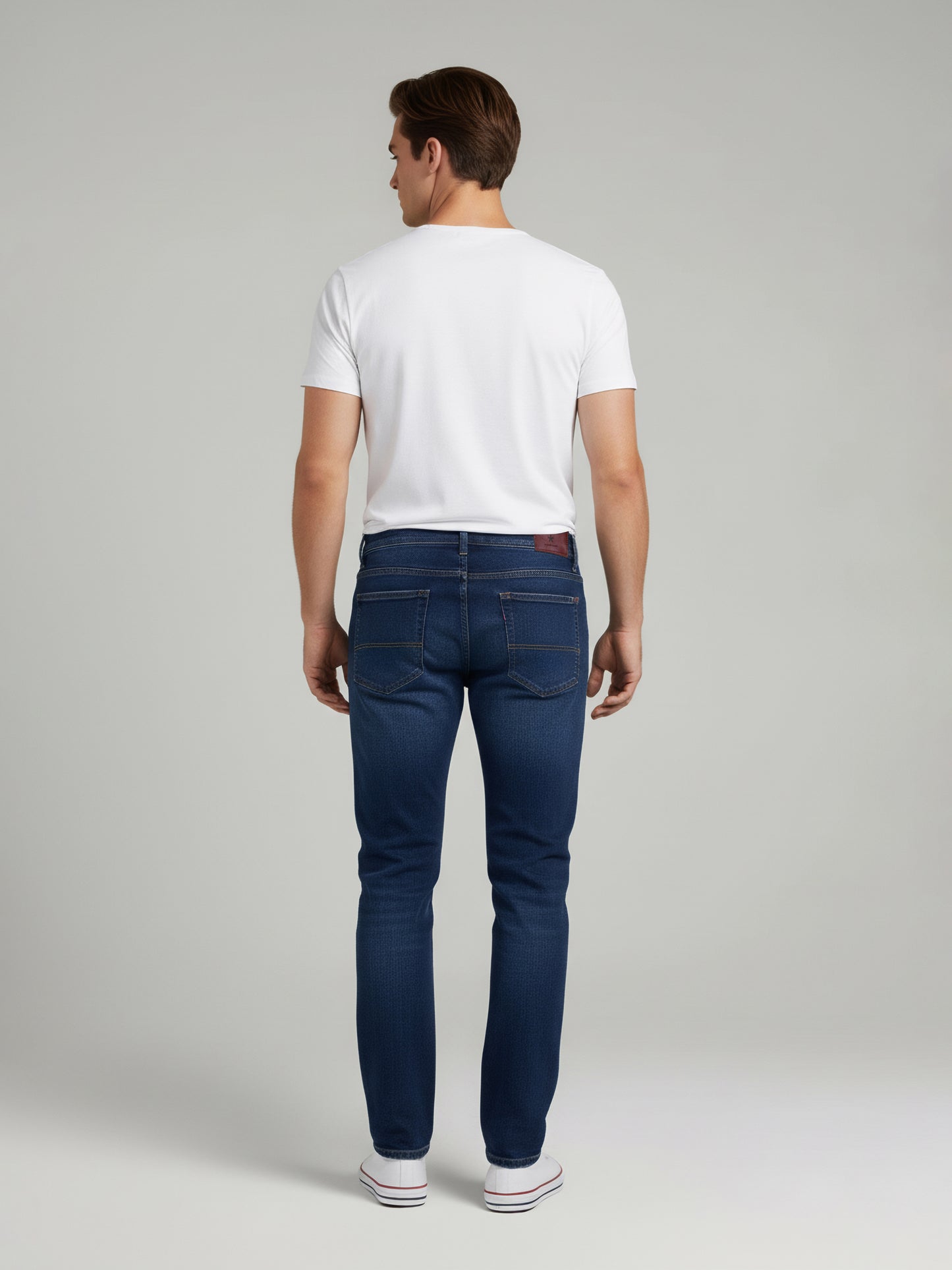 Celio* Men  Blue Solid Bootcut Cotton Jeans