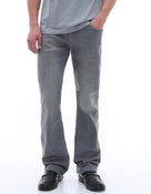 Celio Twill Bootcut Fit Cotton Poly Blend Grey Jeans