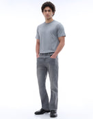 Celio Twill Bootcut Fit Cotton Poly Blend Grey Jeans