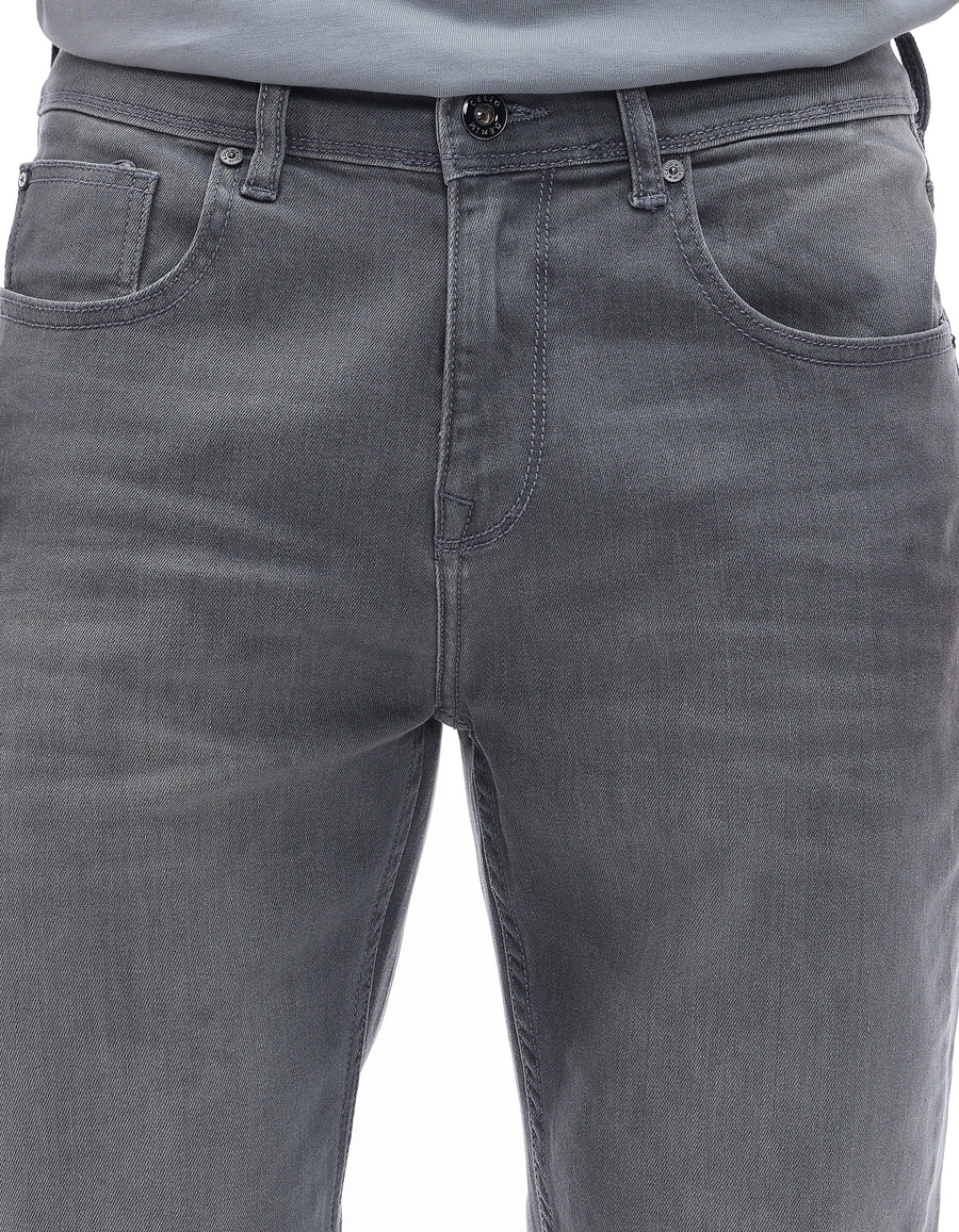 Celio Twill Bootcut Fit Cotton Poly Blend Grey Jeans