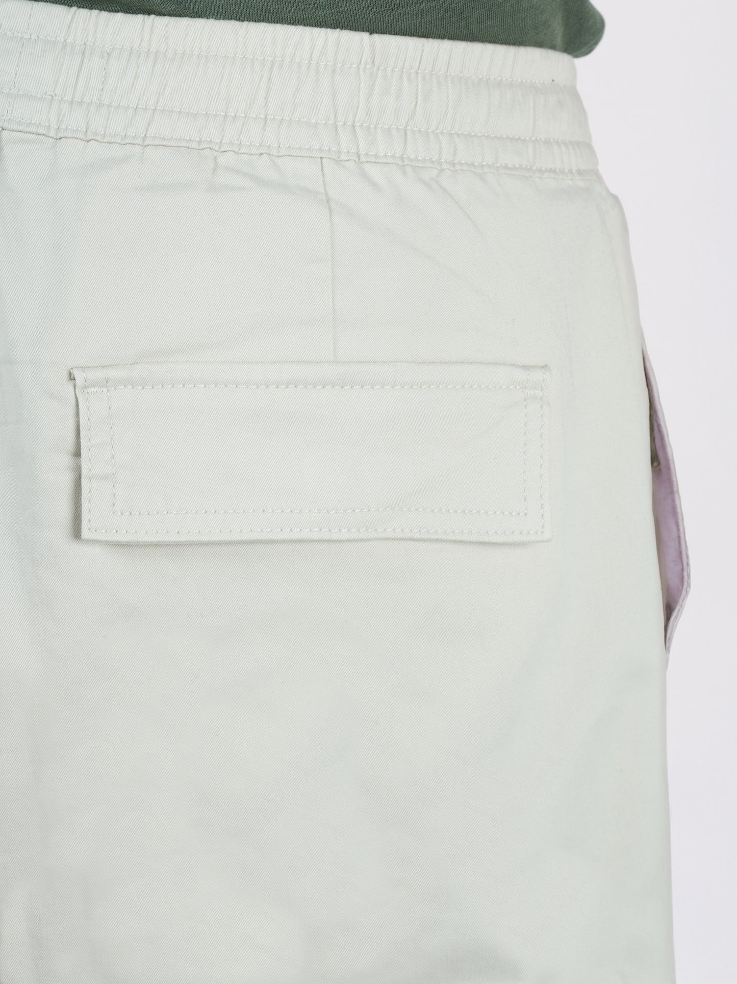 Celio Men White Solid Straight Fit Cotton Trousers
