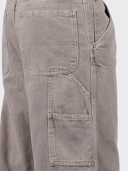 Celio* Men Beige Solid Baggy Fit Cotton Trousers