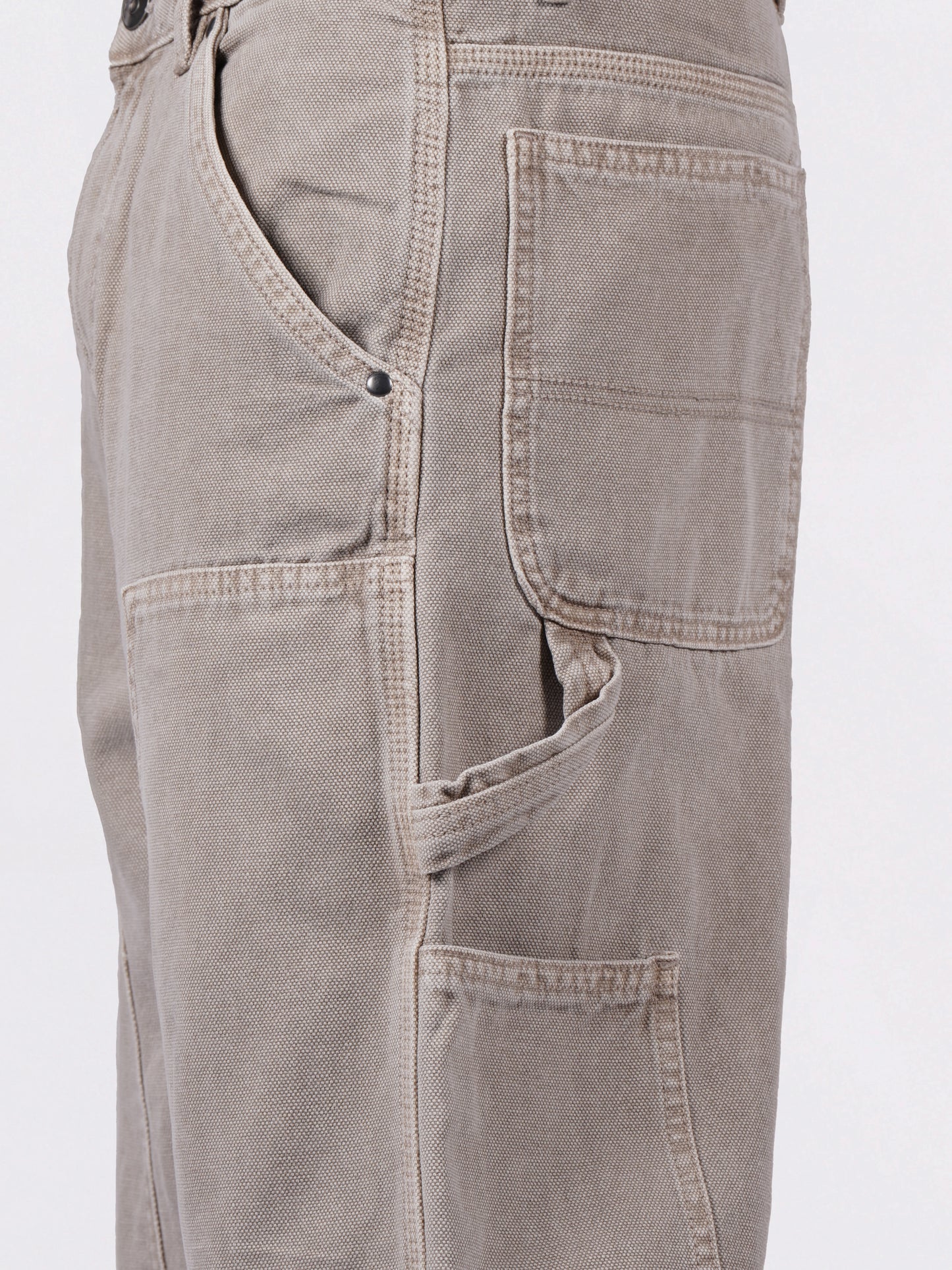 Celio* Men Beige Solid Baggy Fit Cotton Trousers
