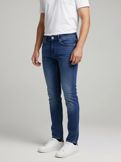 Celio* Men Blue Solid Slim Fit Cotton Jeans