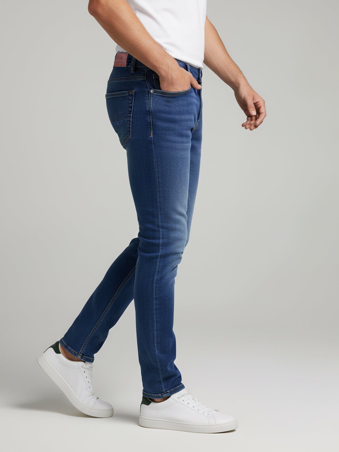 Celio* Men Blue Solid Slim Fit Cotton Jeans