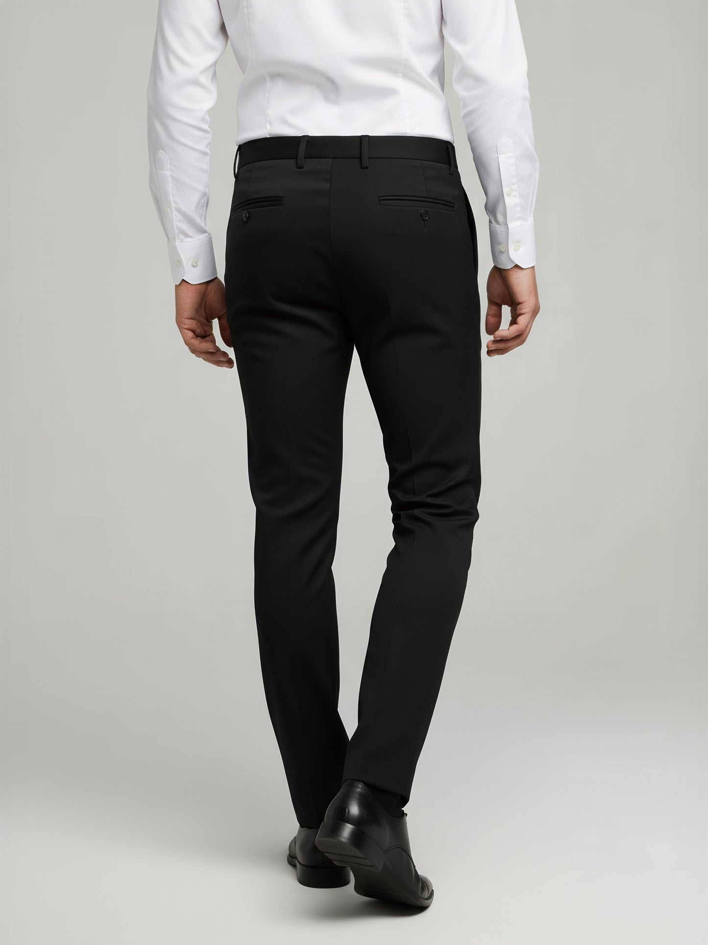 Celio* Men Black Solid Slim Fit Cotton Trousers