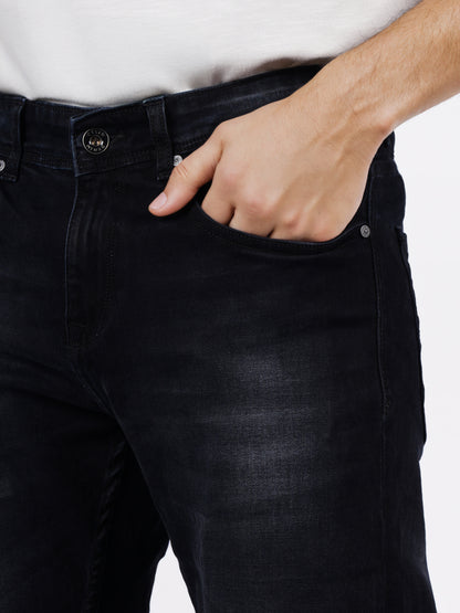 Celio* Men Black Solid Straight Fit Cotton Jeans