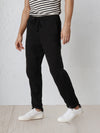 Celio* Men Black Solid Jogger Fit Cotton Trousers