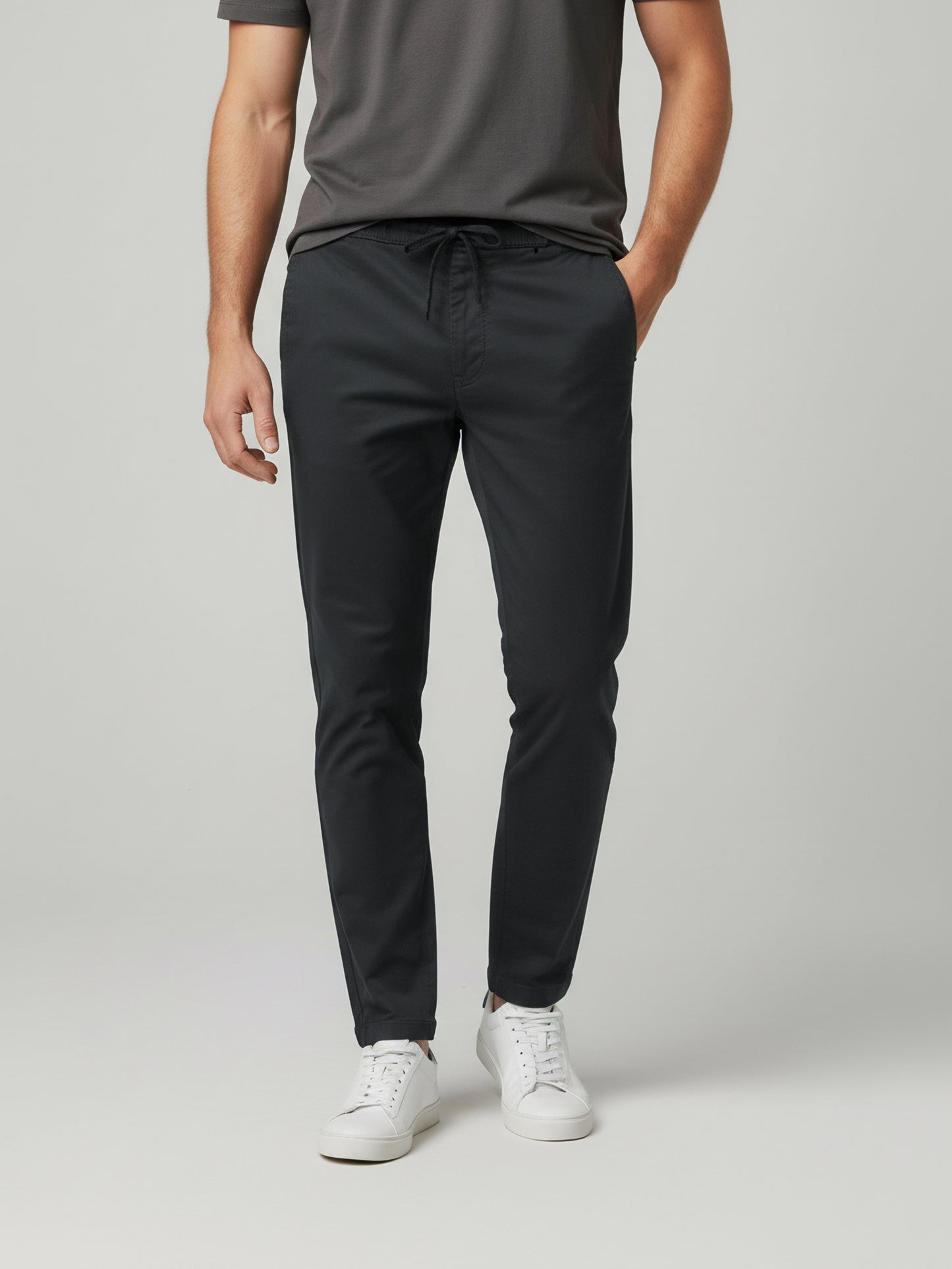 Celio Men Grey Solid Slim Fit Cotton Jeans