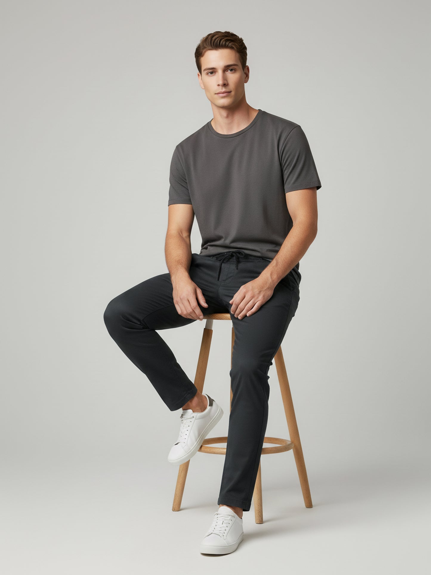 Celio Men Grey Solid Slim Fit Cotton Jeans