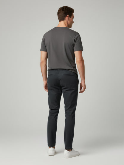 Celio Men Grey Solid Slim Fit Cotton Jeans