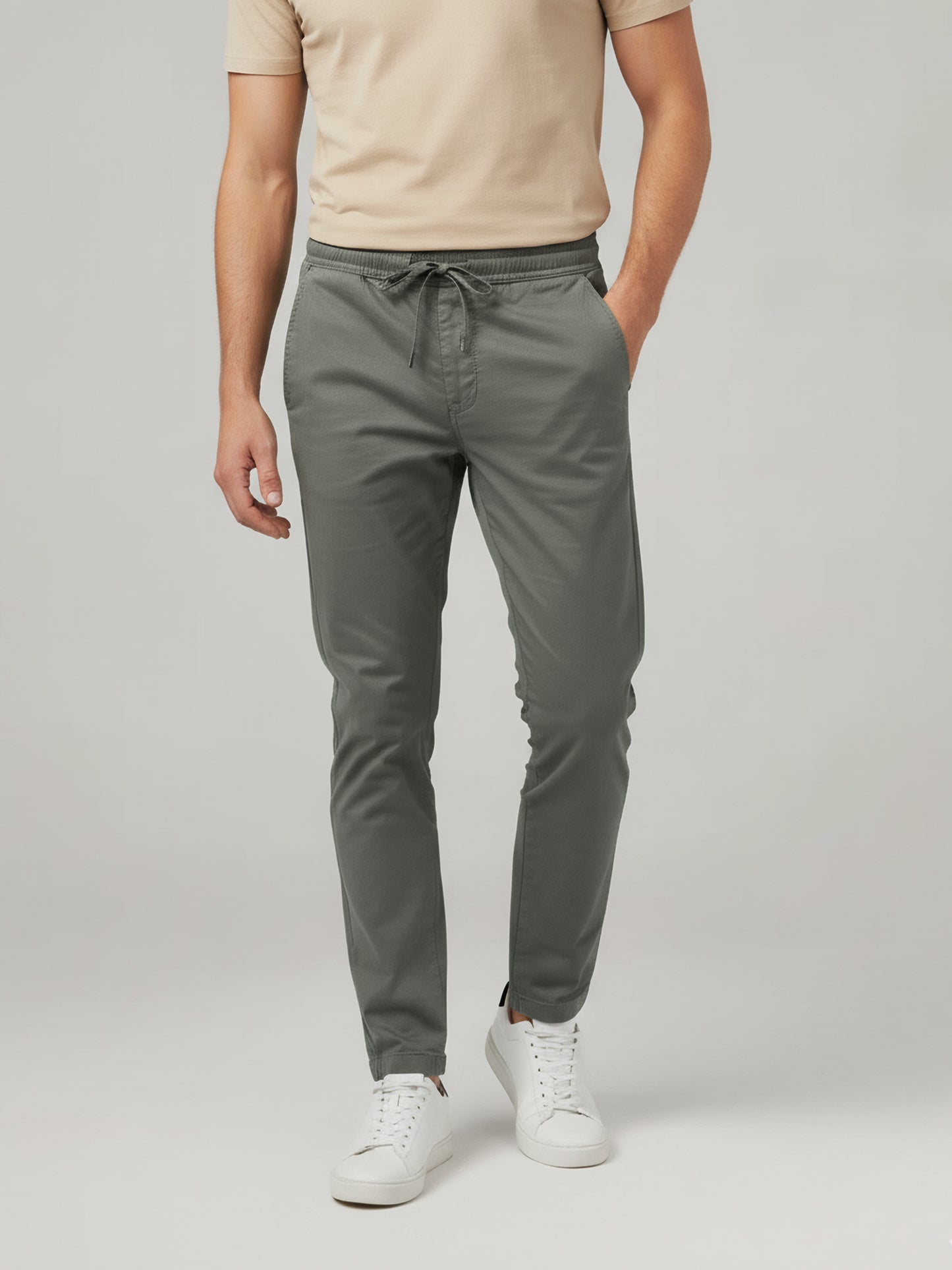Celio* Men Green Solid Slim Fit Cotton Jeans