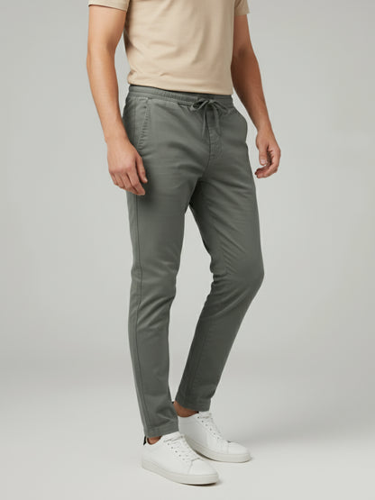 Celio* Men Green Solid Slim Fit Cotton Jeans