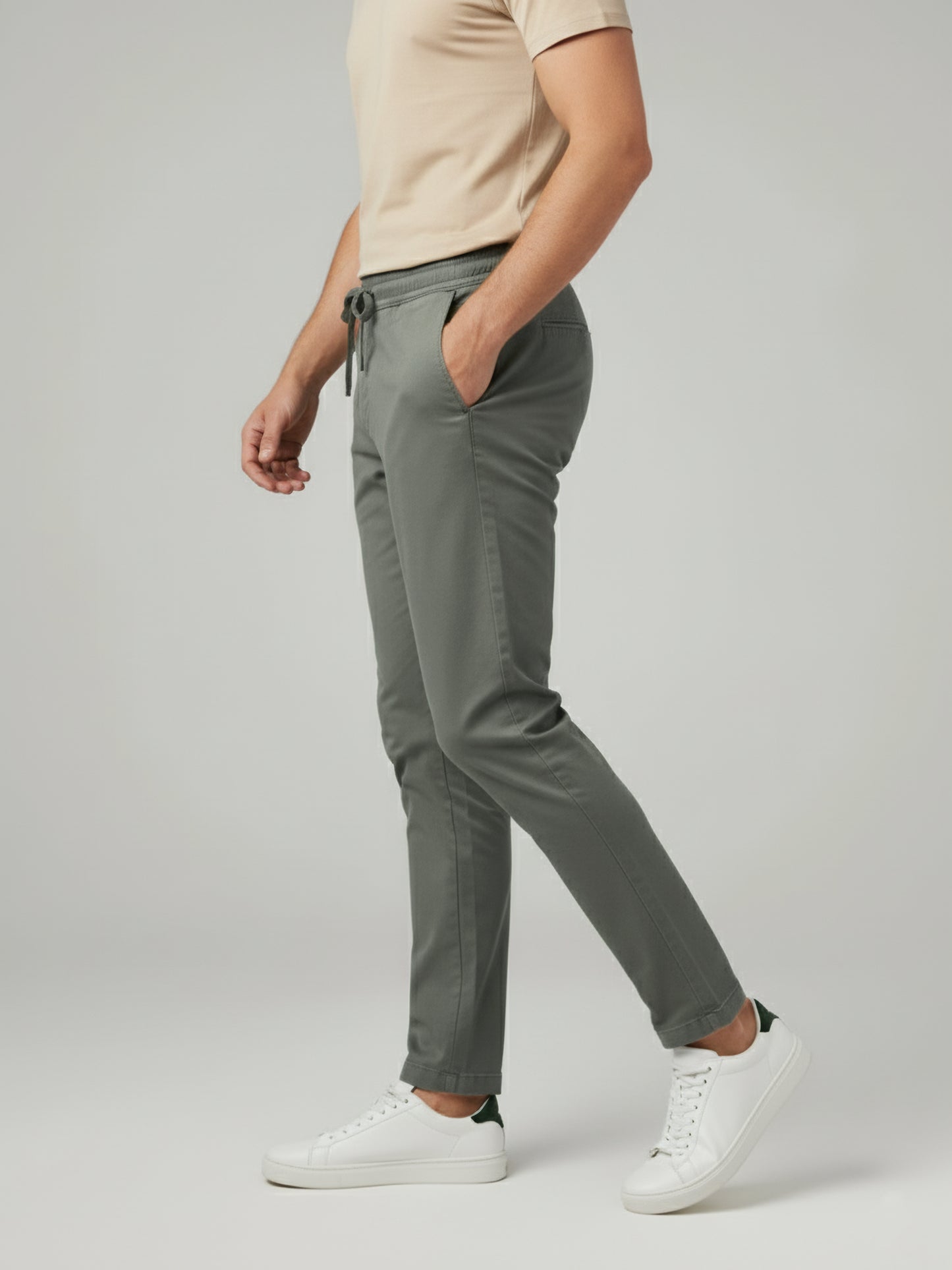 Celio* Men Green Solid Slim Fit Cotton Jeans